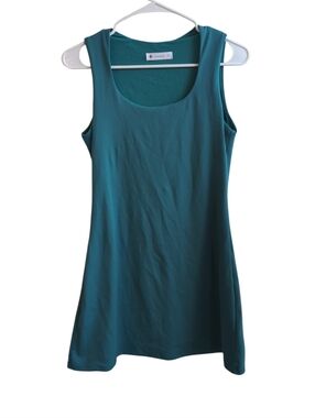 Laslulu Teal Tank Athletic Dress With Bike Shorts Size Medium